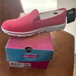 Skechers Go Walk Original Pink Slip-On Sneakers